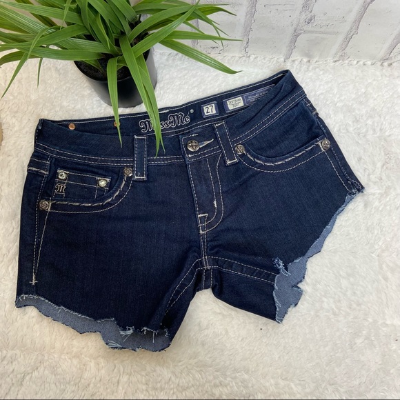 Miss Me Skinny cutoff Jean shorts 27 - Picture 2 of 13